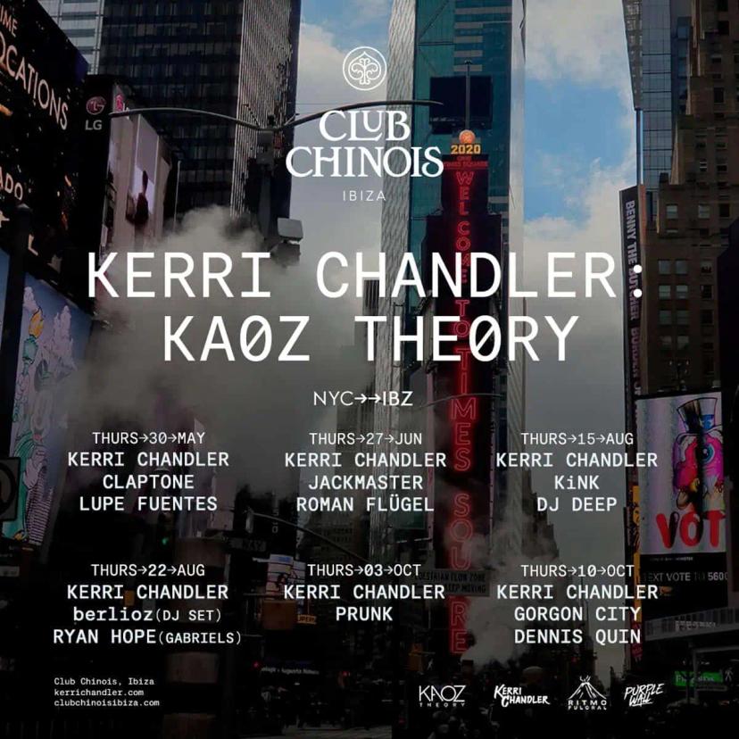 Kerri Chandler: Kaoz Theory Opening Party event artwork