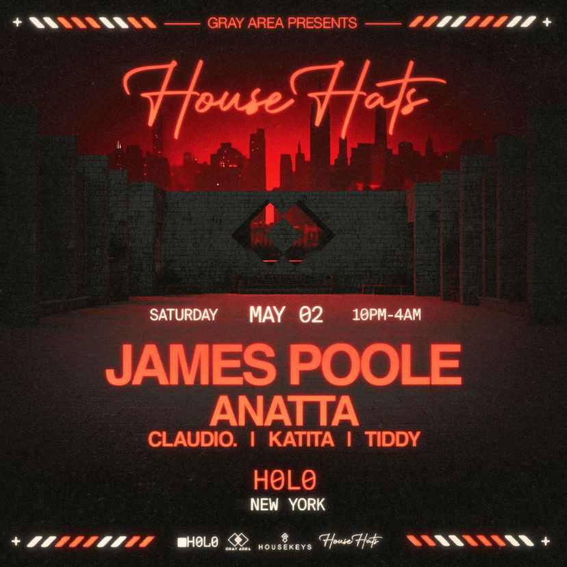 James Poole with ANATTA, Claudio. & Guests event artwork