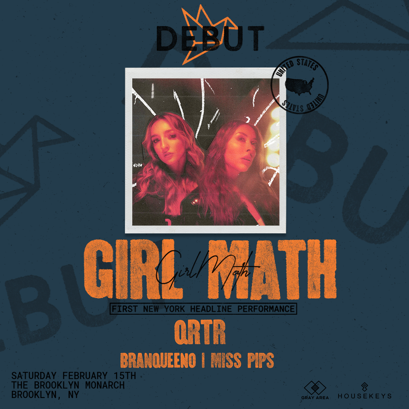 Debut: Girl Math (VNSSA b2b Nala) First New York Headline Performance w. QRTR & Guests event artwork