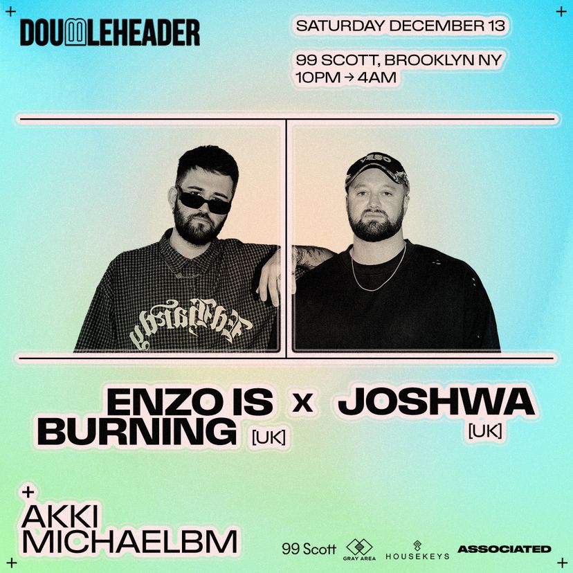 Doubleheader: Enzo Is Burning x Joshwa event artwork