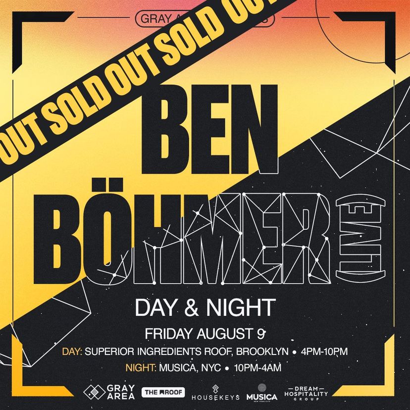 Ben Böhmer [LIVE] - Brooklyn event artwork