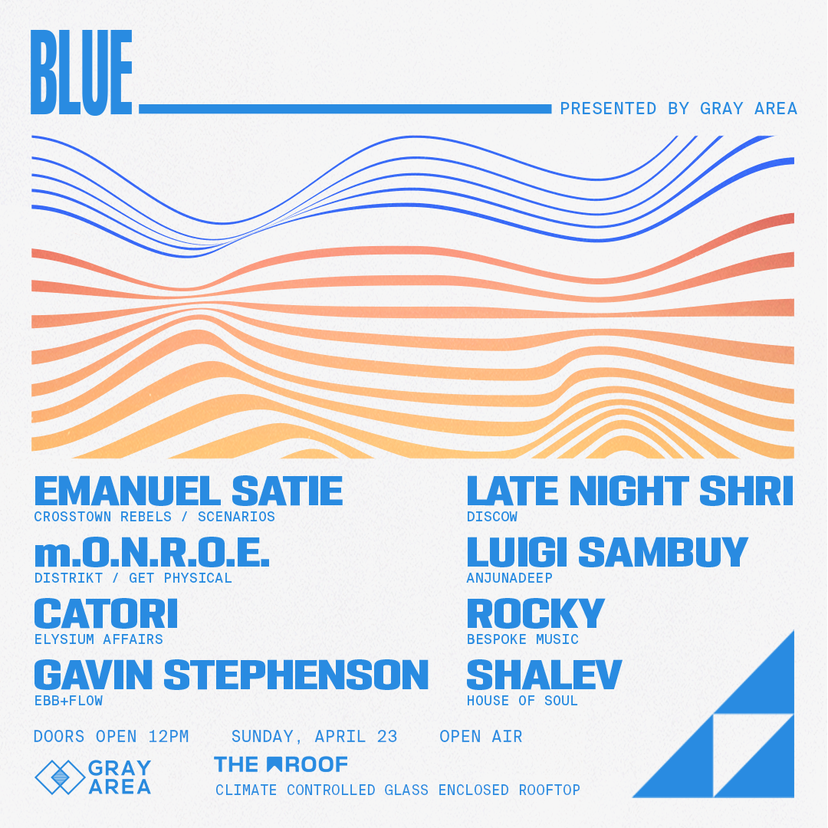 BLUE with Emanuel Satie & m.O.N.R.O.E. event artwork