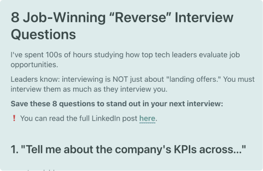 Reverse Interviewing Templates and Examples - Reforge