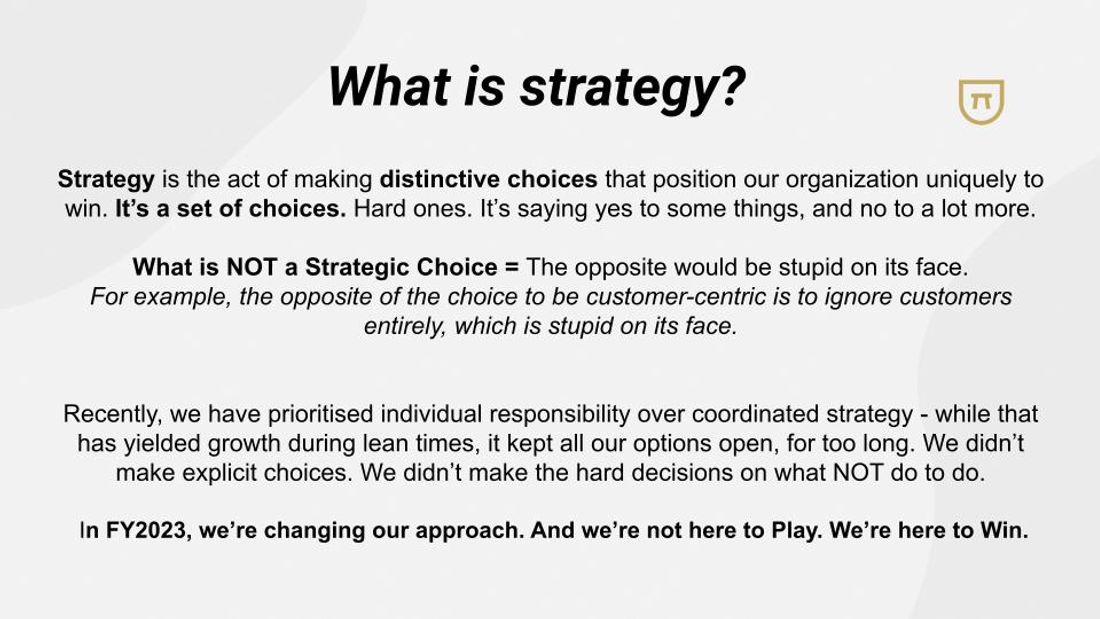 Marketing Strategy Presentation at Bench