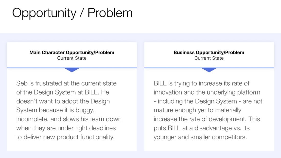 Design system story structure at BILL