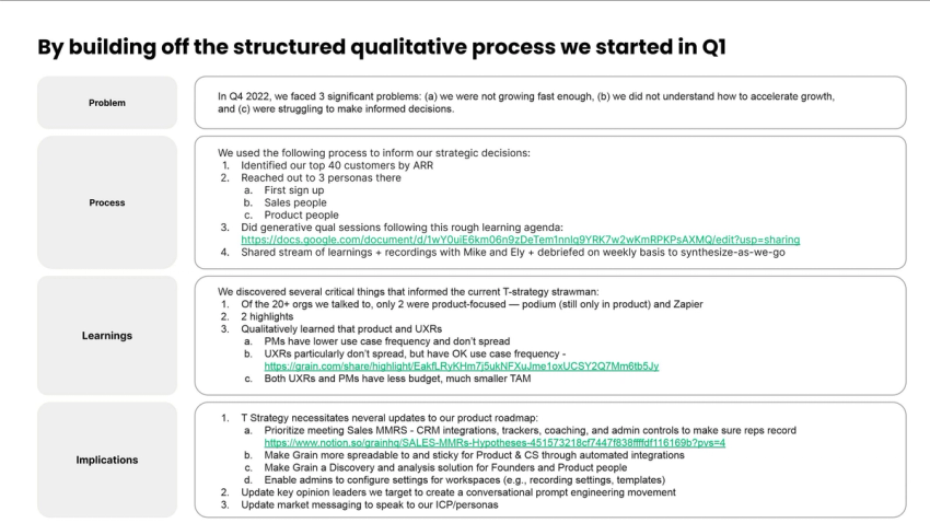 Strategy Update to Board from Grain