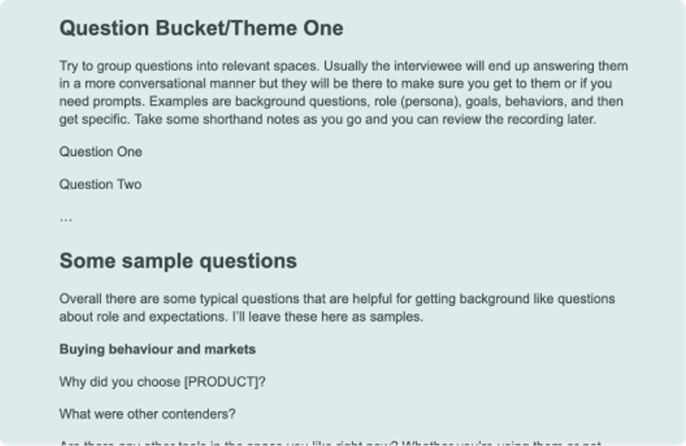 Image of User Journey Interview Template from Amber Rucker