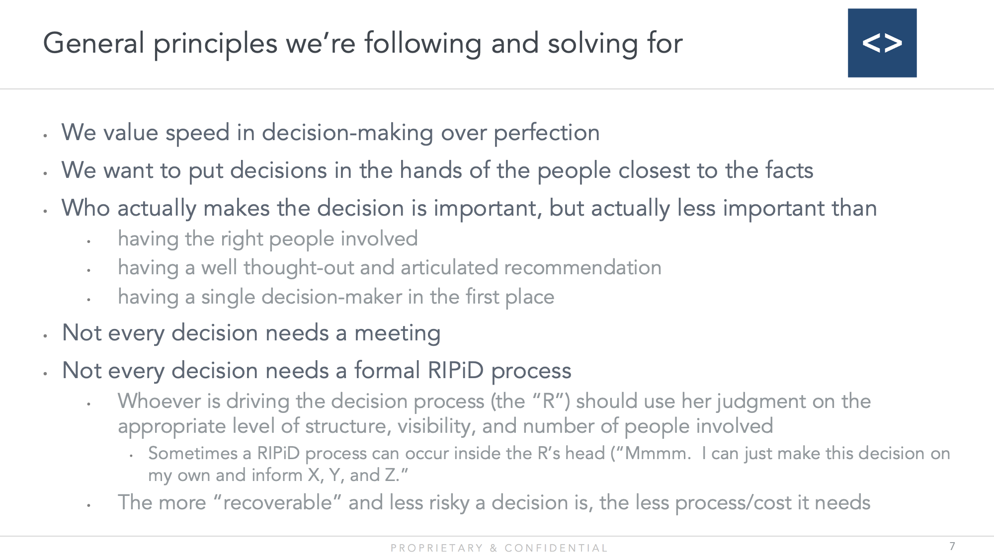 RIPiD Decision Making Framework at Truebird _ Slide 8