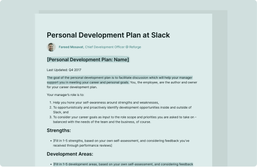 Professional Development Plan Templates and Examples - Reforge