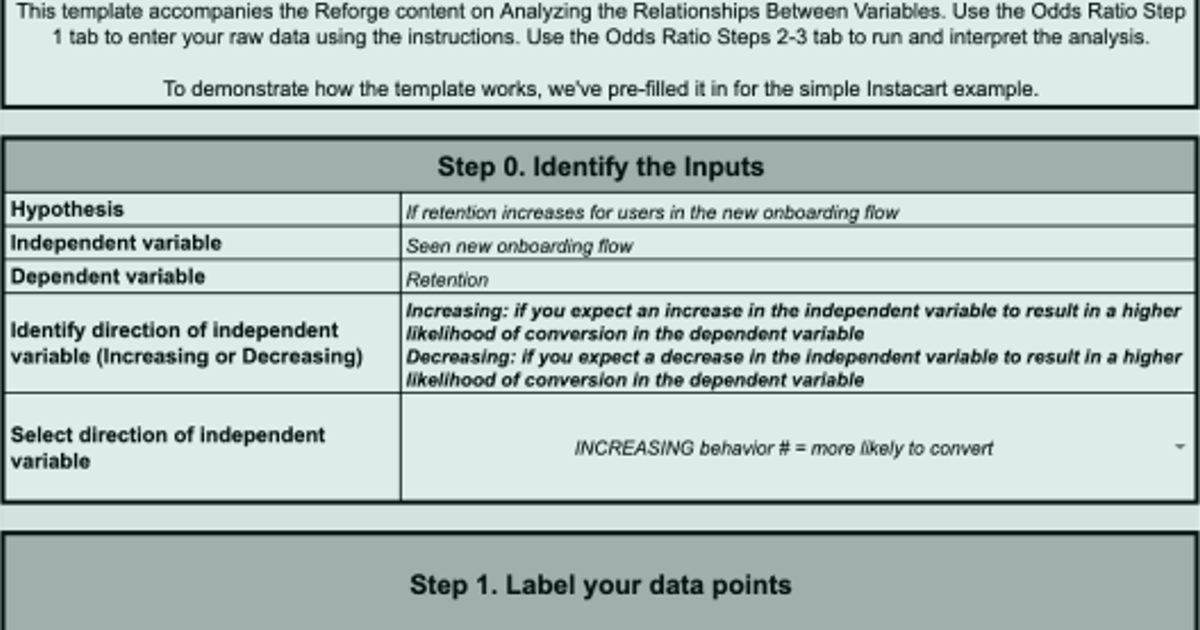 Odds ratio analysis template by Crystal Widjaja