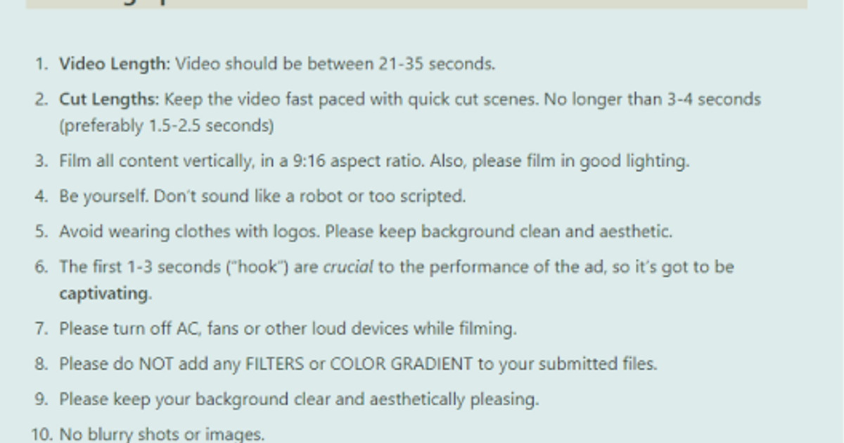 Paid Social UGC Script Template at Kettle and Fire