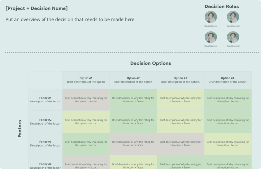 Decision Making Framework Templates and Examples - Reforge