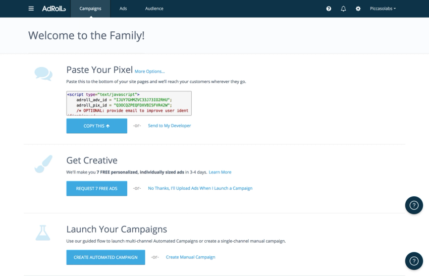Conversational Onboarding Experiment at AdRoll