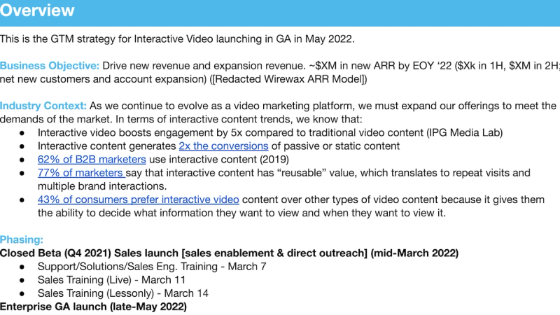 Go to Market Strategy Templates and Examples - Reforge