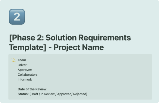 Solution Evaluation Template at Nuvocargo