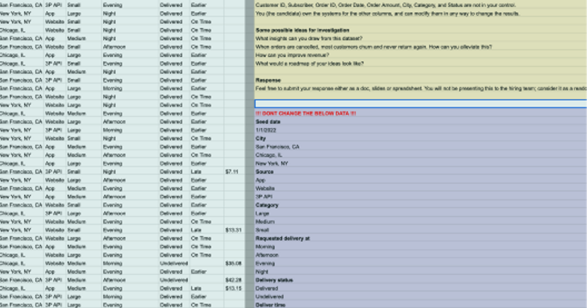 Dataset Generator for a Delivery Company Analytics Case