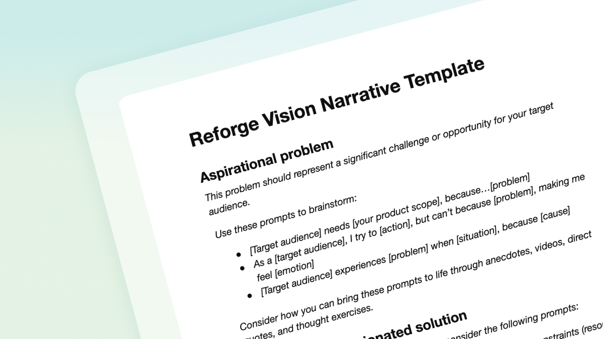 Articulate the vision for your scope of work