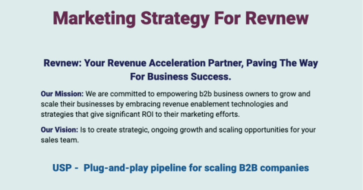 Thumbnail of Inbound Marketing Strategy at Revnew