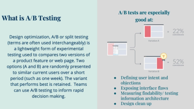 A/B testing training deck at Pearson