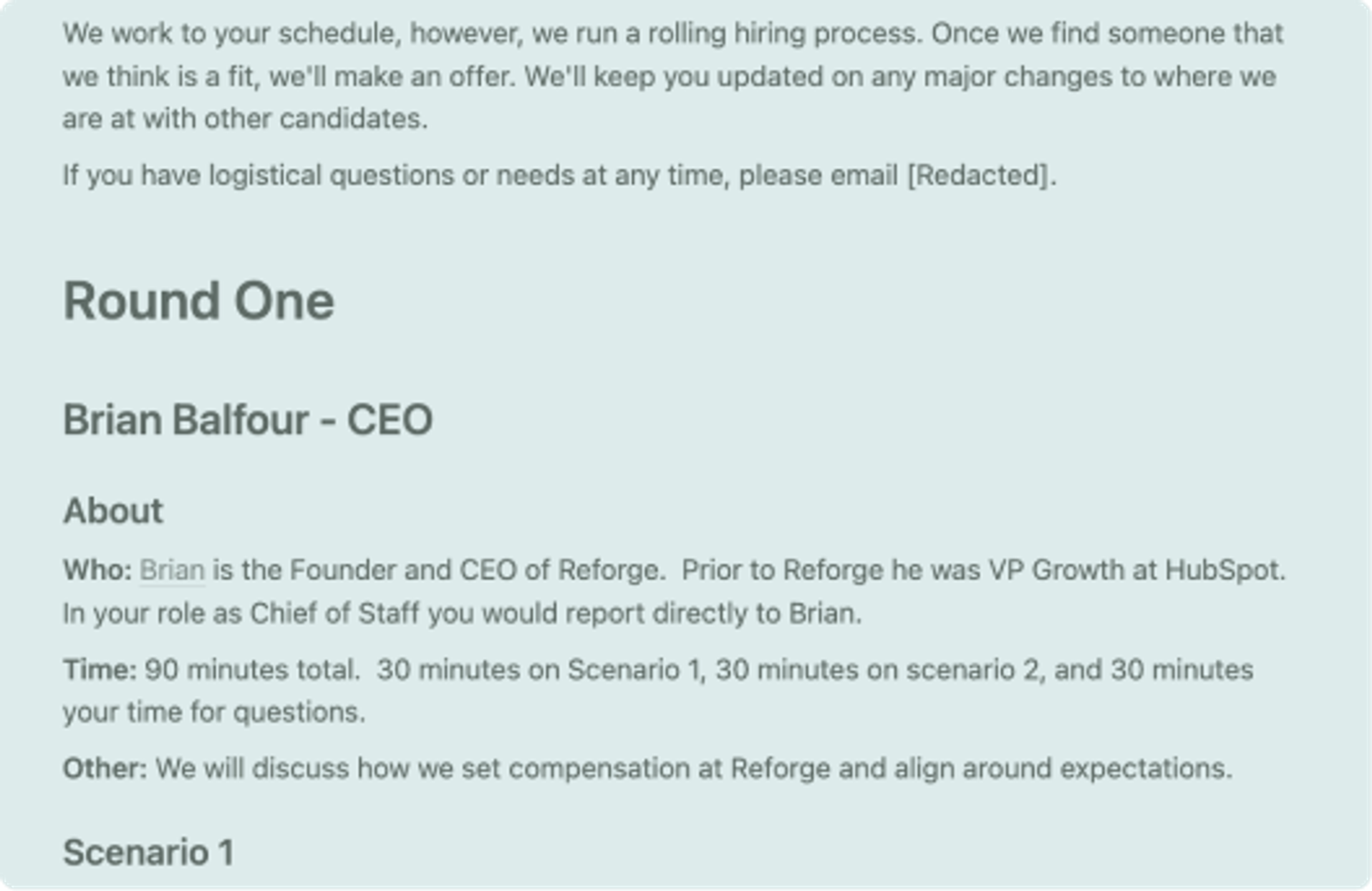 Growth Leadership Reverse Interview Template from Adam Fishman and ...