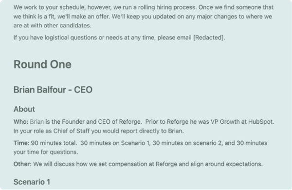 Interview Exercise Templates and Examples - Reforge