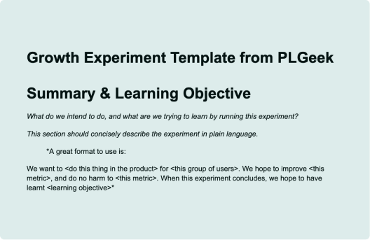 Slideshow Examples For Experiments Experiment Design Templates and Examples - Reforge