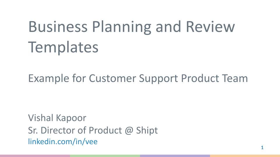 Business Planning and Review Template Slide 1