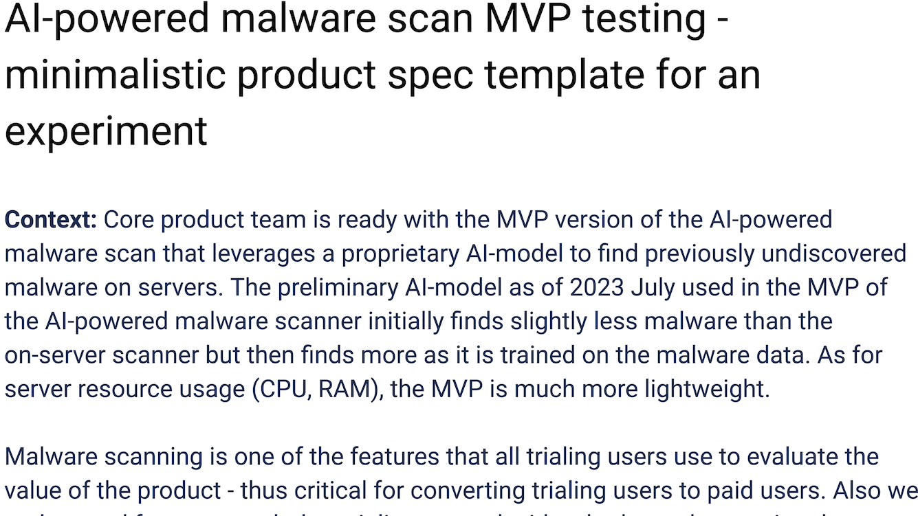 Virtual Mvpd Example Minimum Viable Product (MVP) Templates and Examples - Reforge