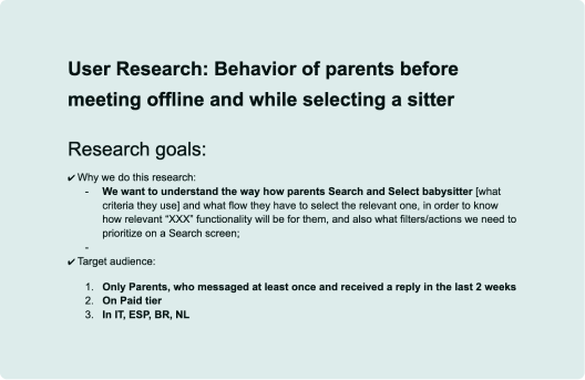 Build your user research plan