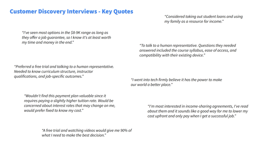 Customer Discovery Interview Log at Chegg