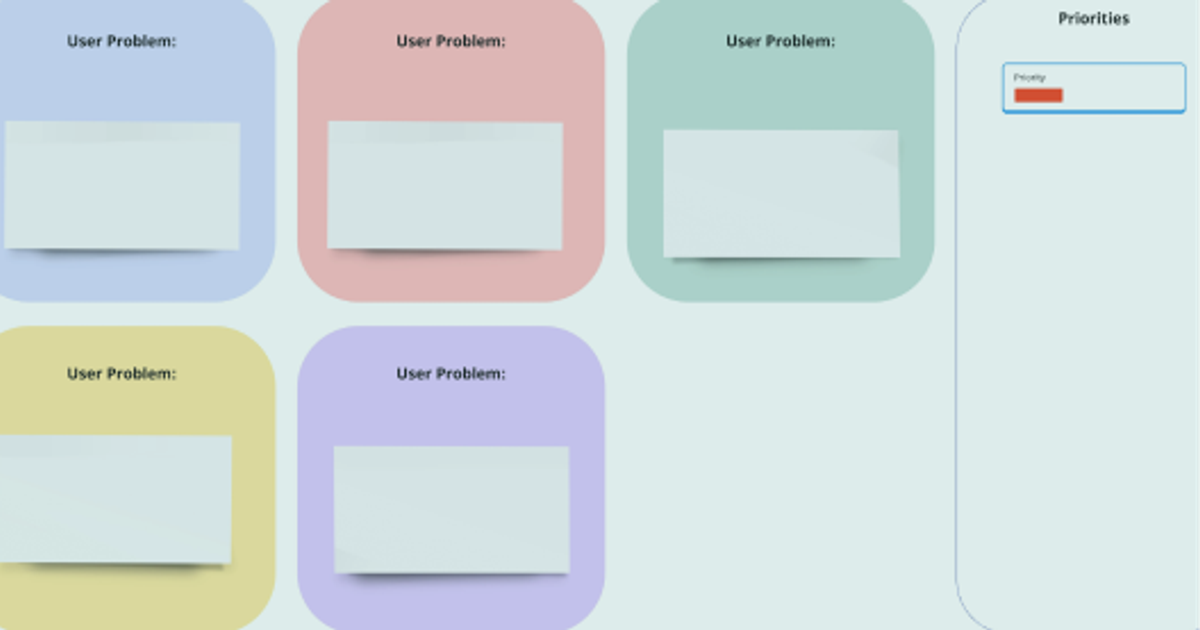 Product ideation session template using Miro