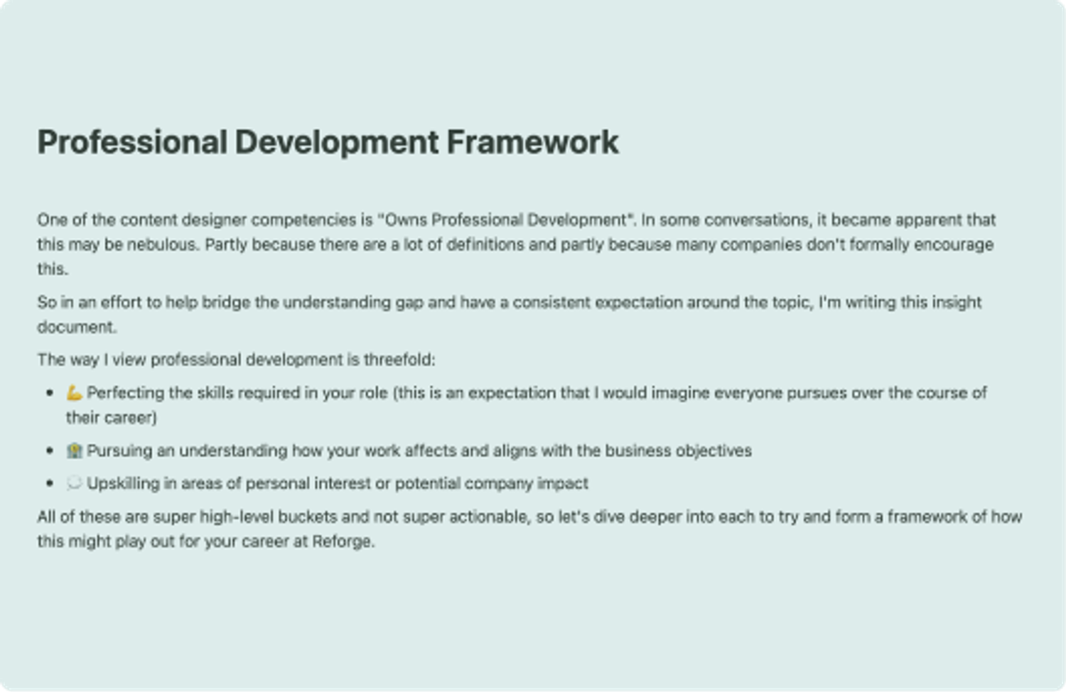 Professional Development Plan Templates and Examples - Reforge