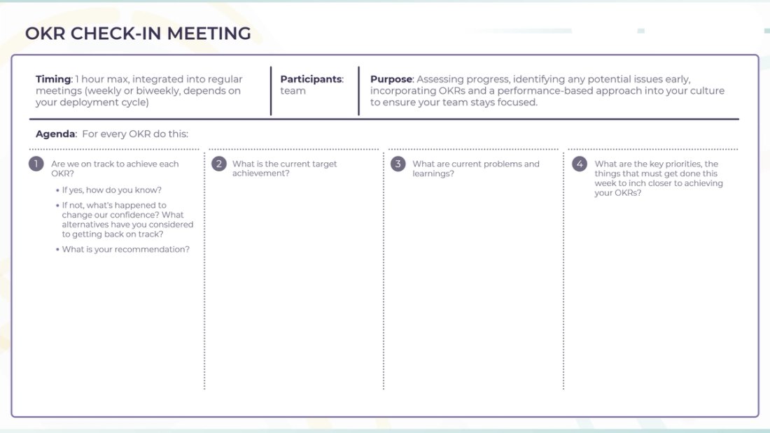 OKR meeting guide at OKR Consortium