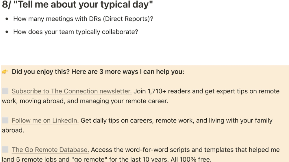 Growth Leadership Reverse Interview Template from Adam Fishman and ...