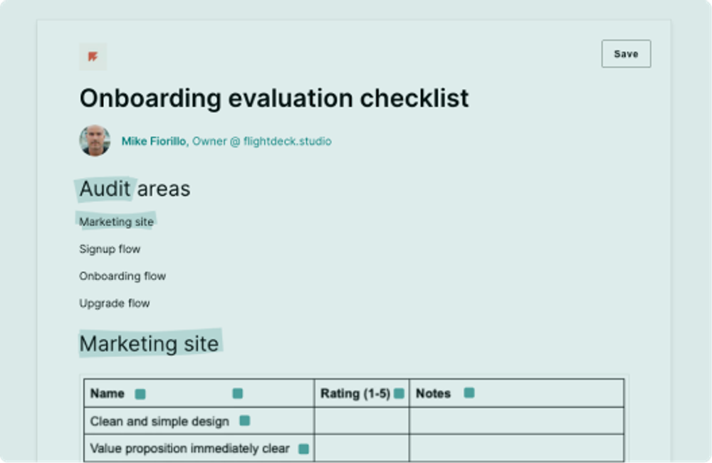 Image of Onboarding evaluation checklist