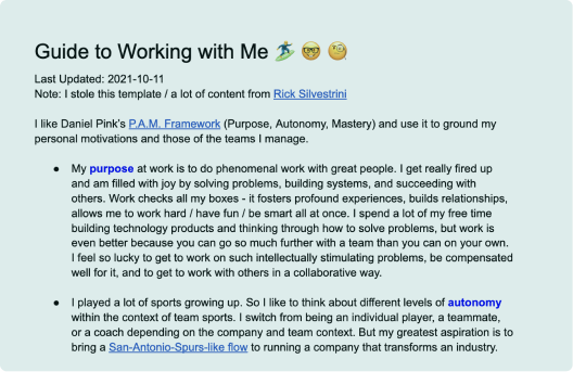 Personal Operating System Templates and Examples - Reforge