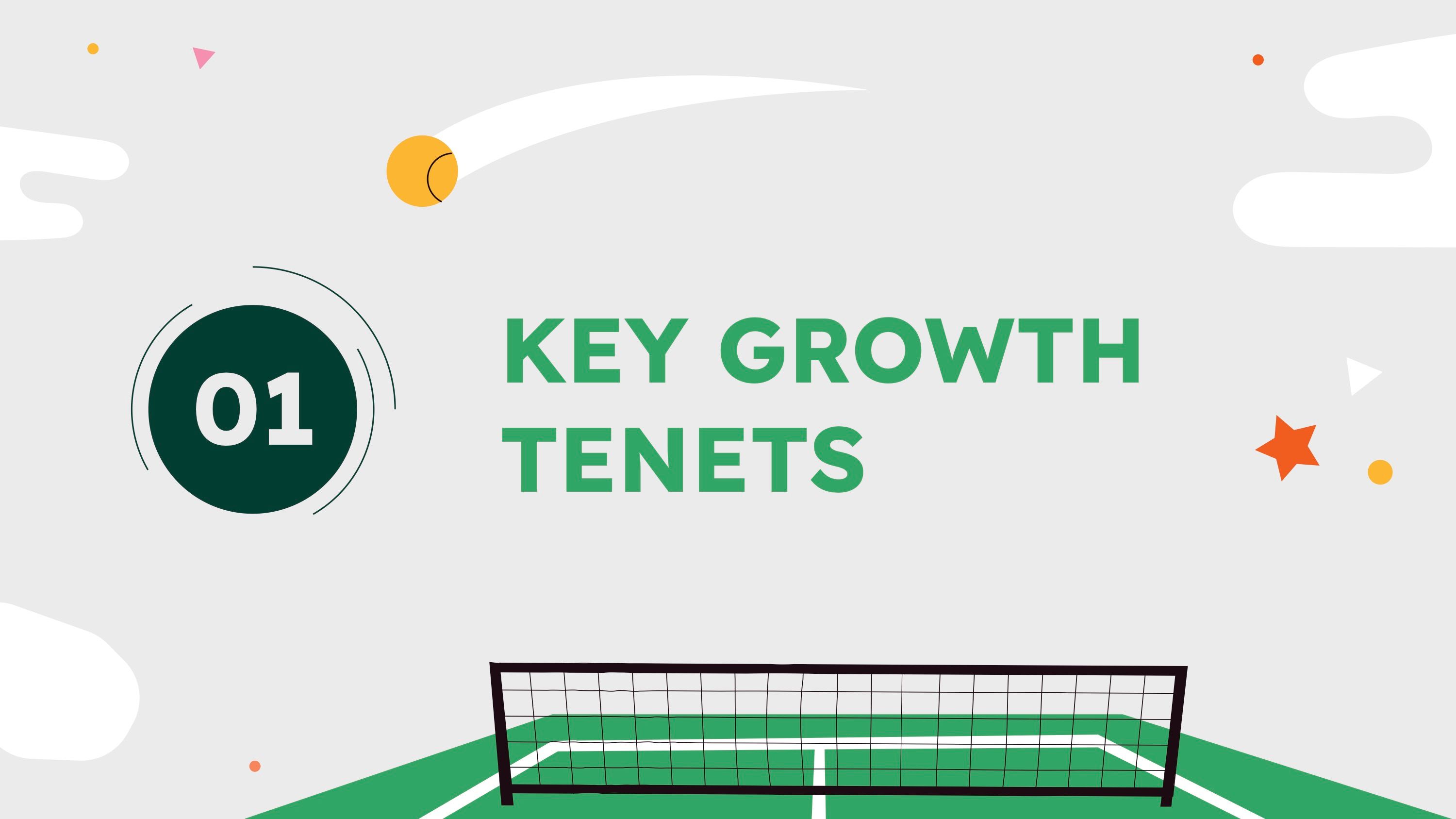 4. Title slide for 'Key growth tenets'