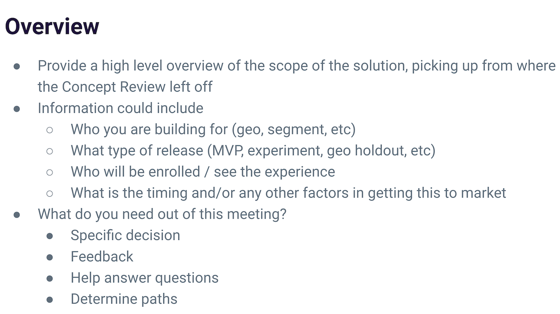 Production Review Example Product Review Templates and Examples - Reforge