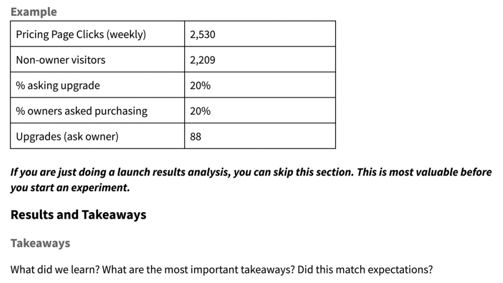 Image of Experiment design & documentation template at Slack