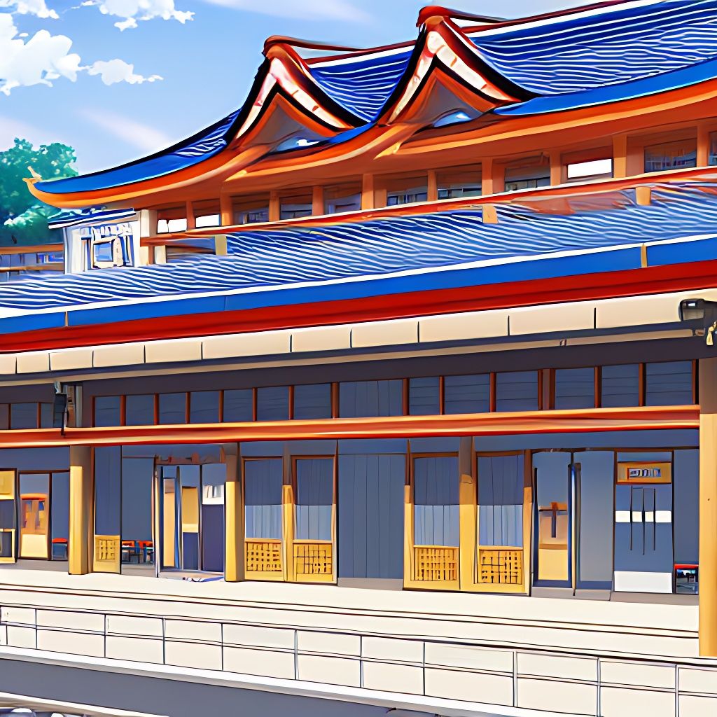 anime style train station in japan, vibrant, highly detailed, studio anime, anime style, key visual