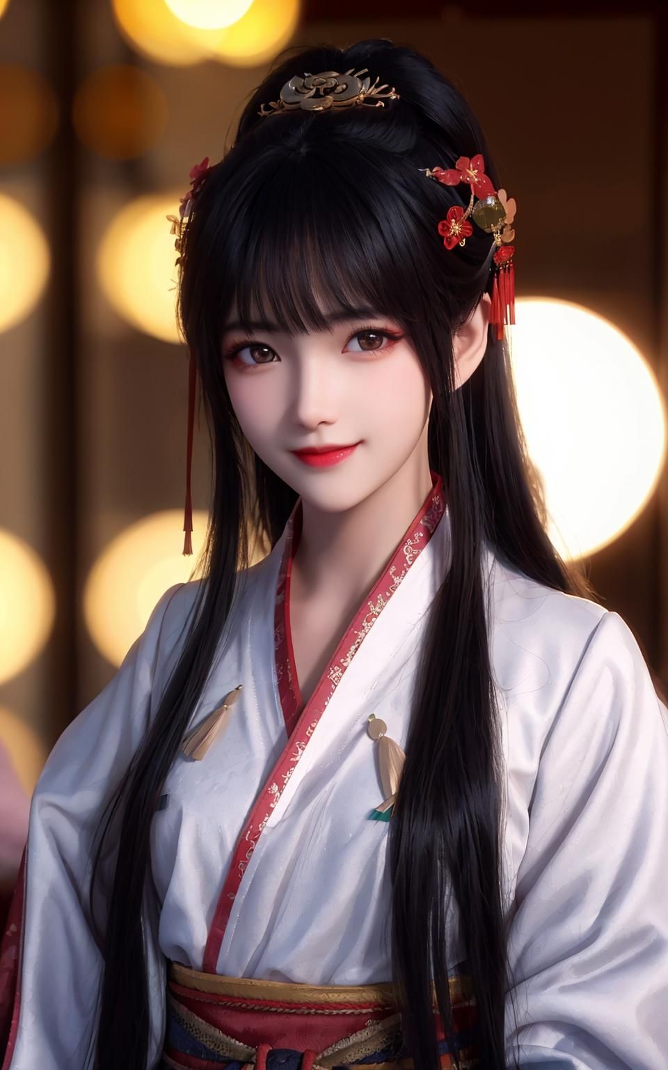 girl wearing traditional Han clothing