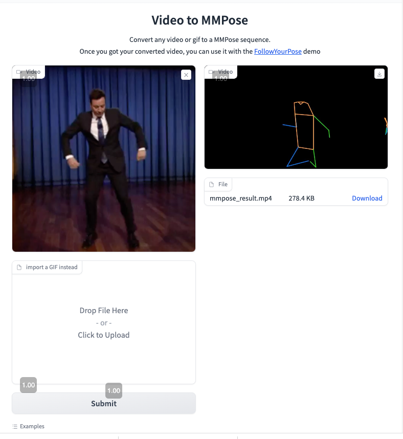 a picture of jimmy fallon dancing and a black background picture with his pose outlined to the right of the image