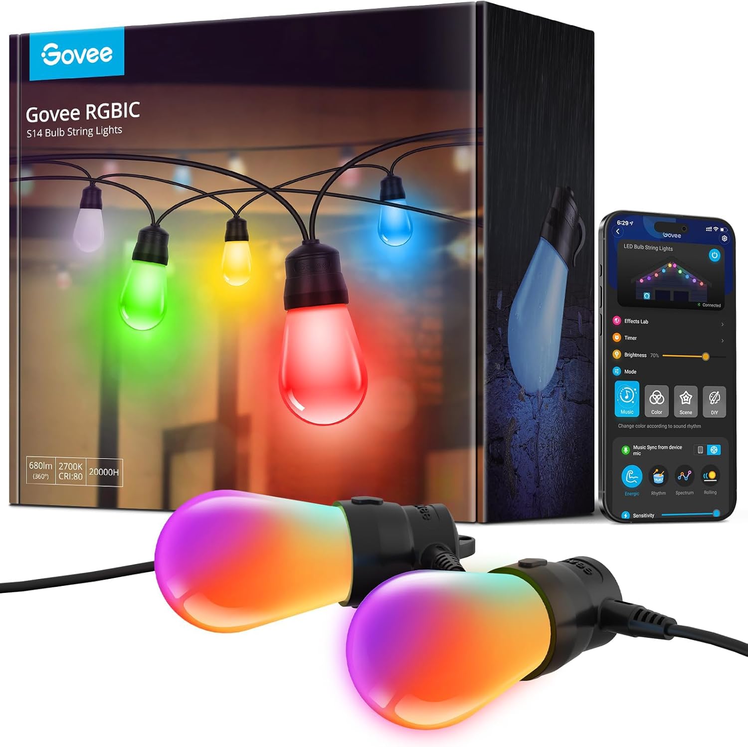 Govee Smart Outdoor LED String Lights – product image