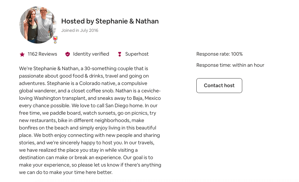 Airbnb Describe Yourself Example -11