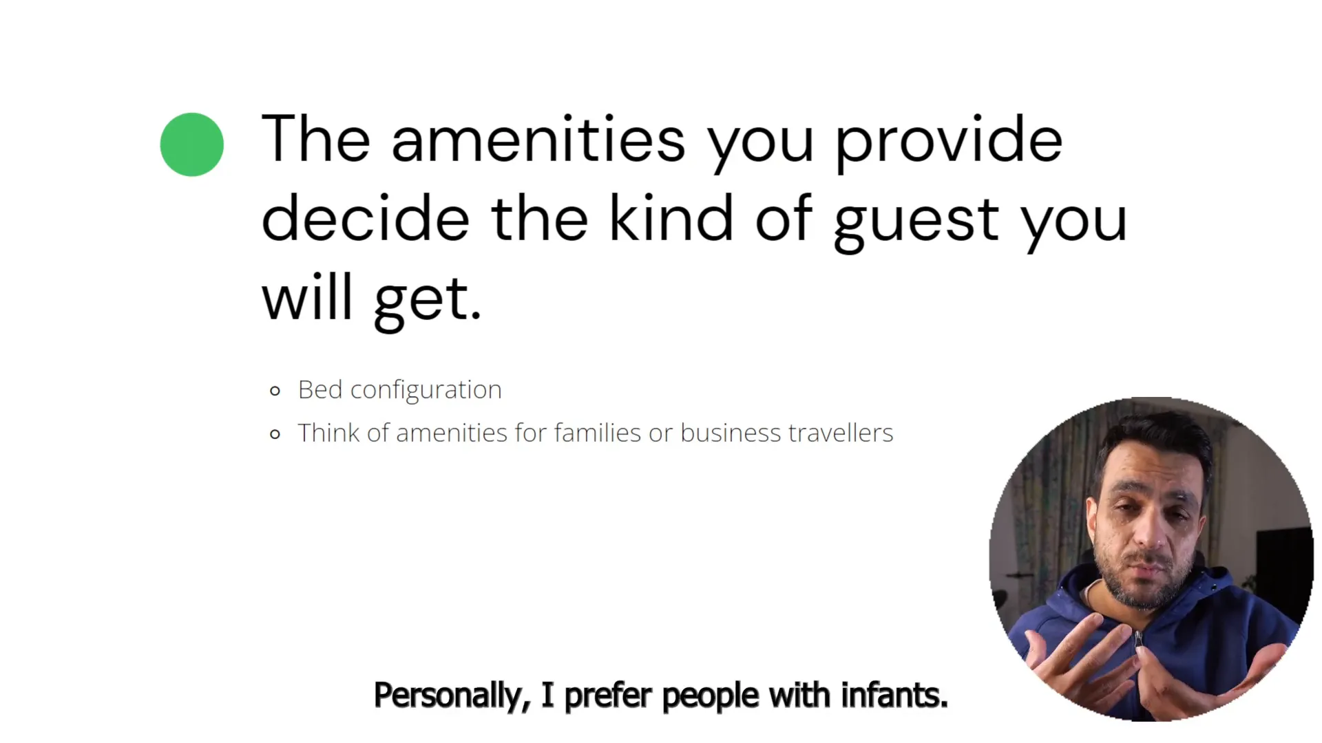 Amenities for families with infants