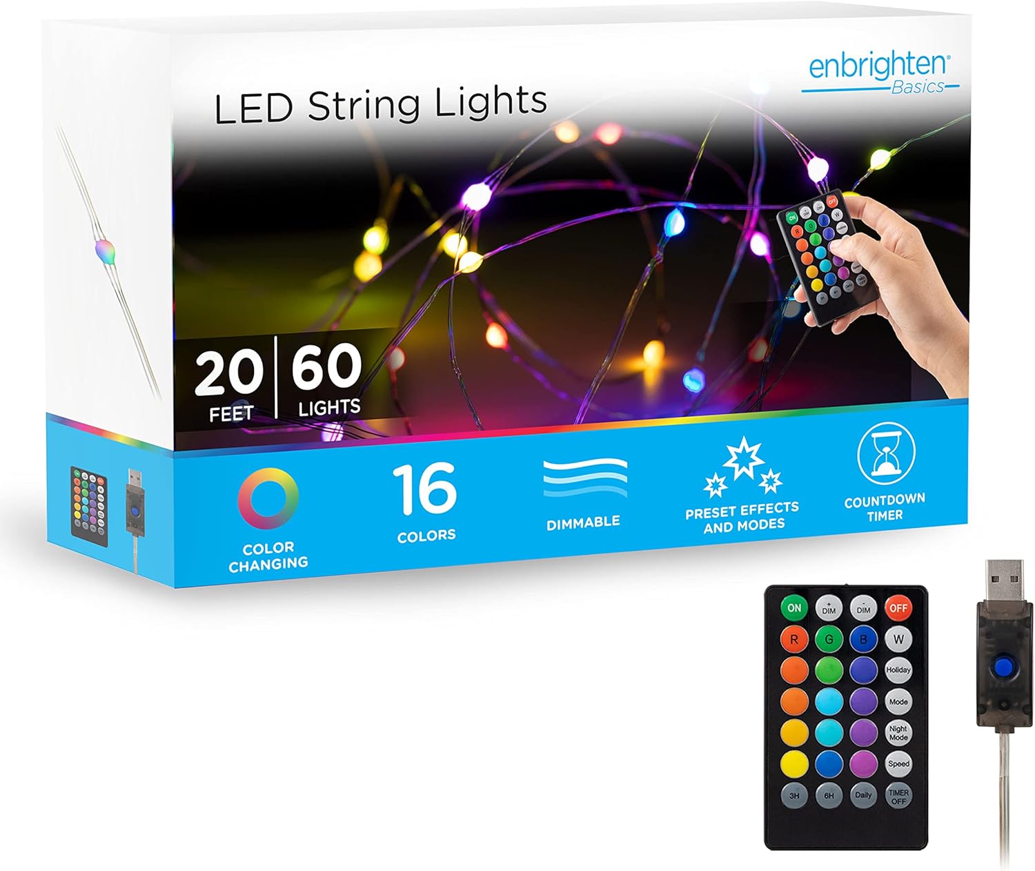 Enbrighten USB LED String Lights – product image