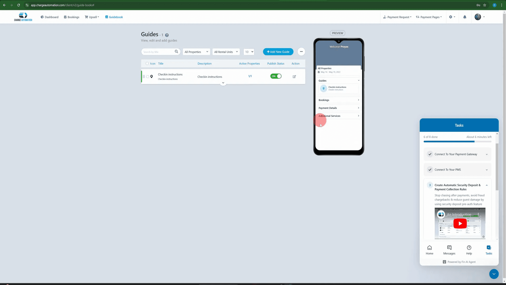 Setting up automated guest notifications
