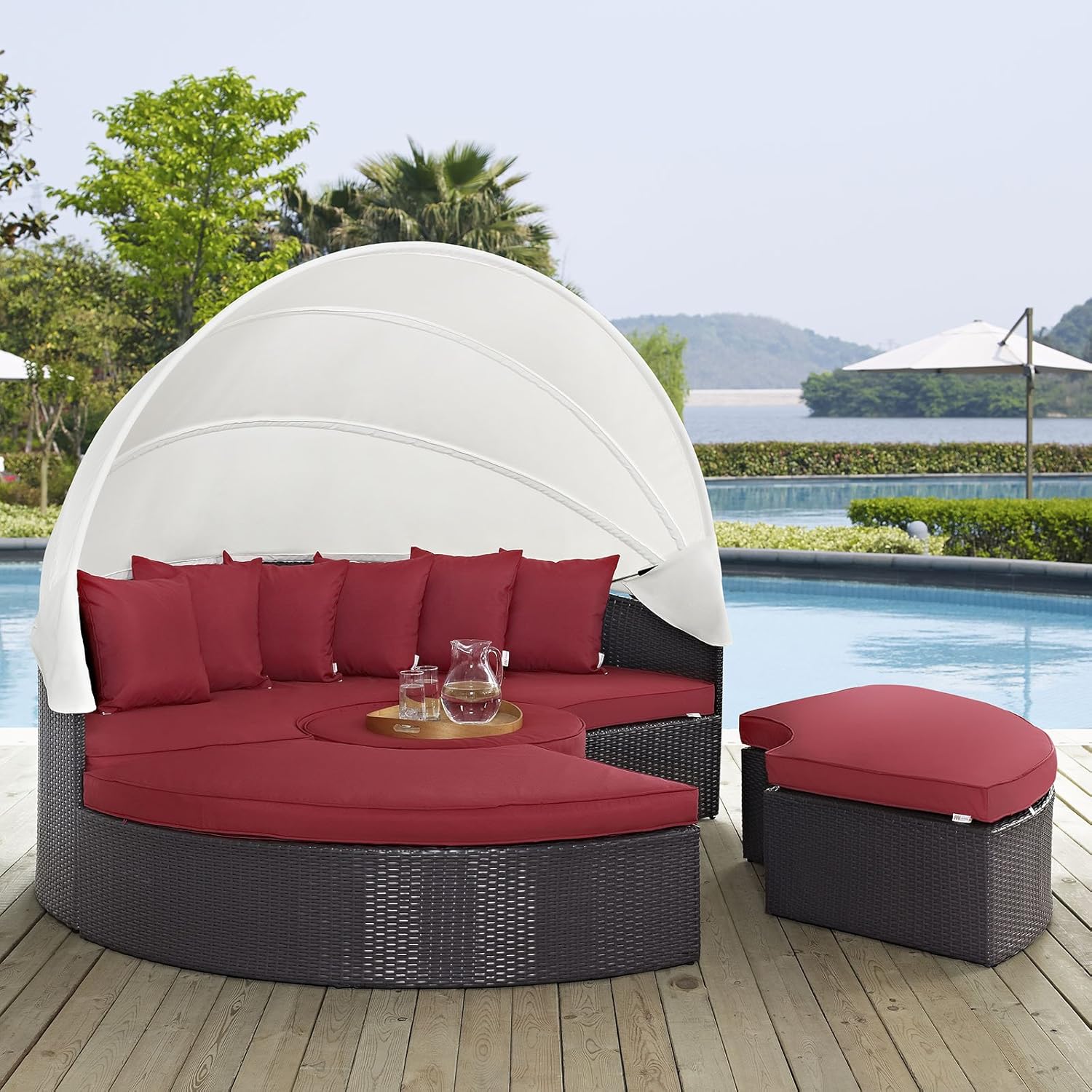 Modway Convene Wicker Rattan Outdoor Patio Sectional Sofa Set – product image