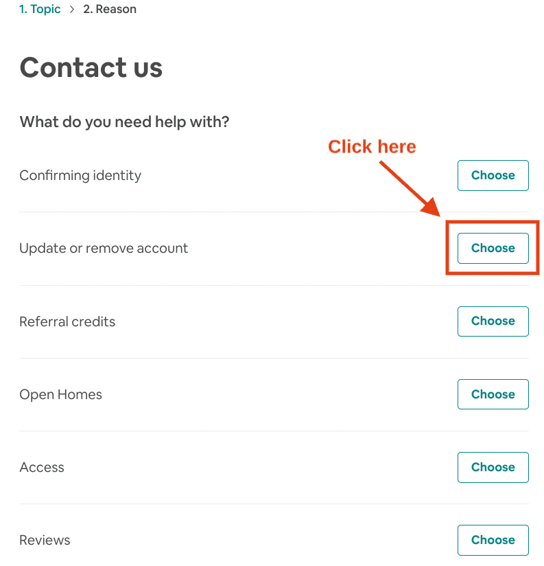 how to delete Airbnb account