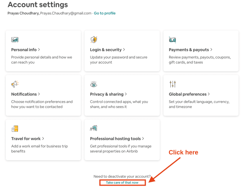 how to deactivate your Airbnb account
